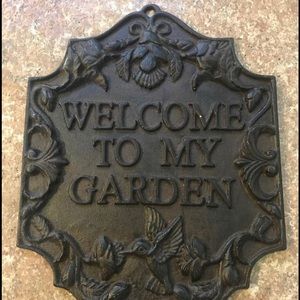Cast Iron Garden Sign